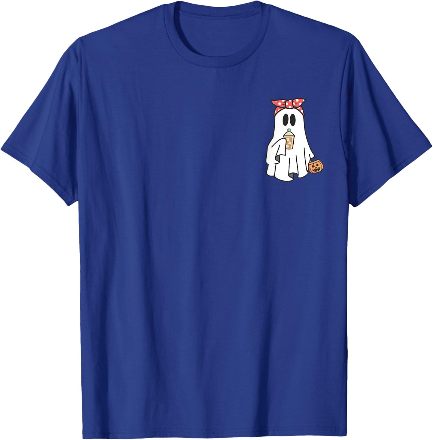 Iced Coffee Ghost Halloween Coffee Lover Spooky Season Women T-Shirt - T-Shirt | Royal