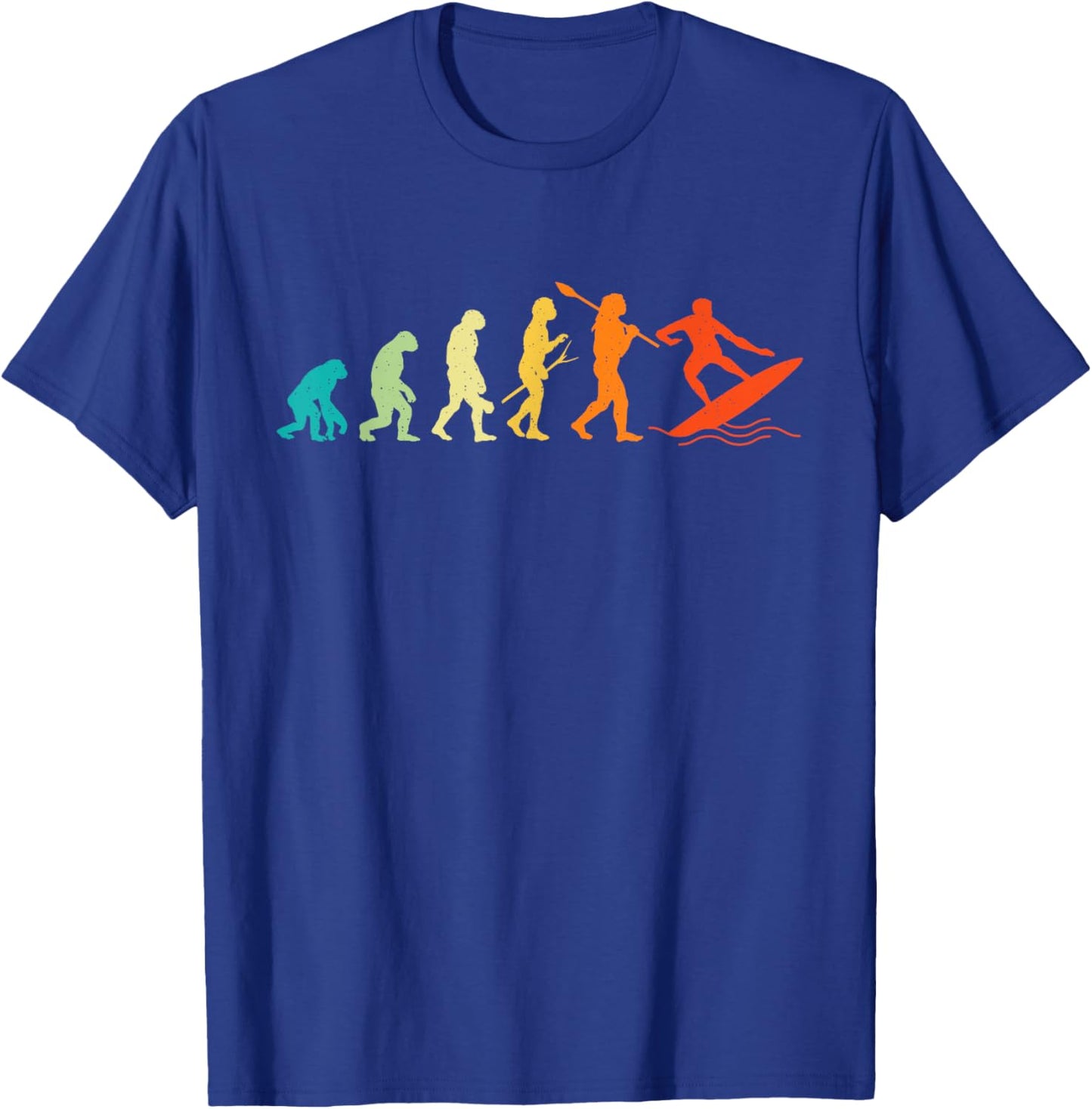 Evolution Of Surfers - Surfboard Surfboarder Surfing T-Shirt - T-Shirt | Royal