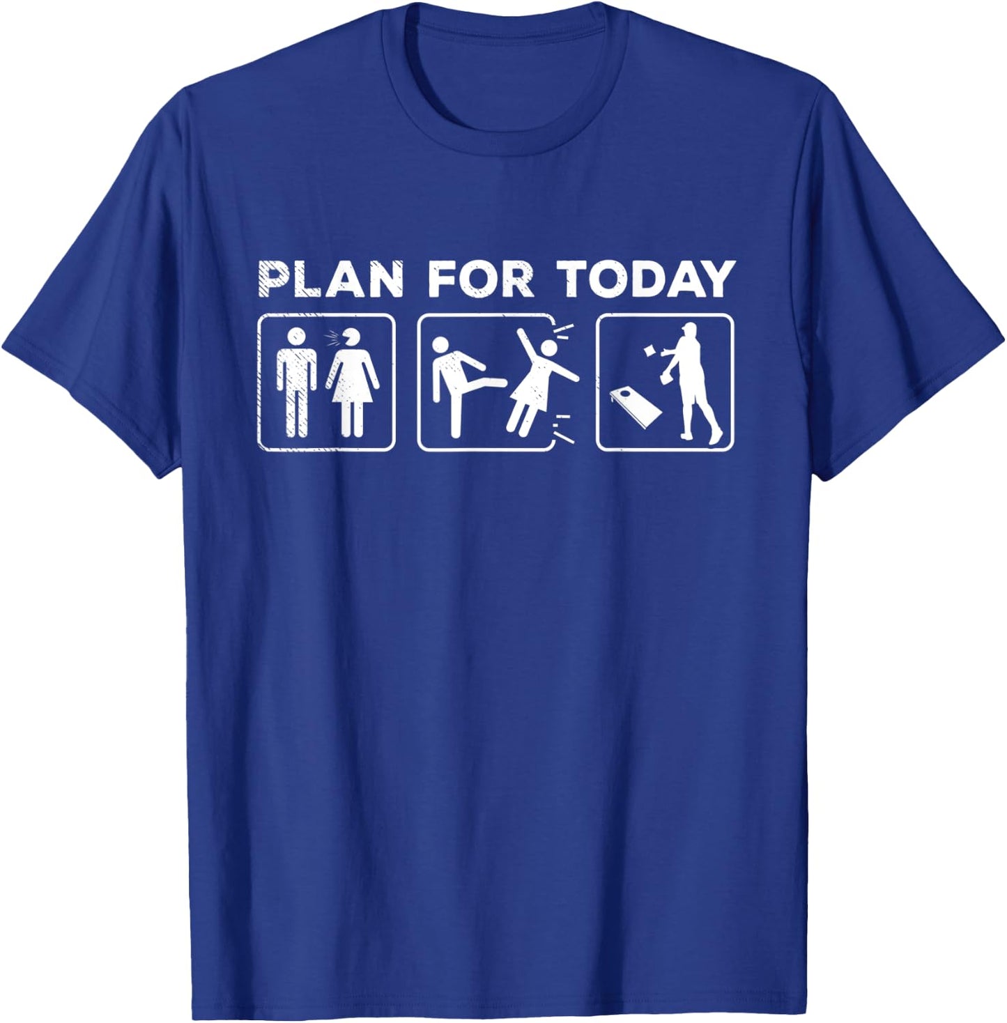 Cornhole sports plan for today funny couple memes theme T-Shirt - T-Shirt | Royal