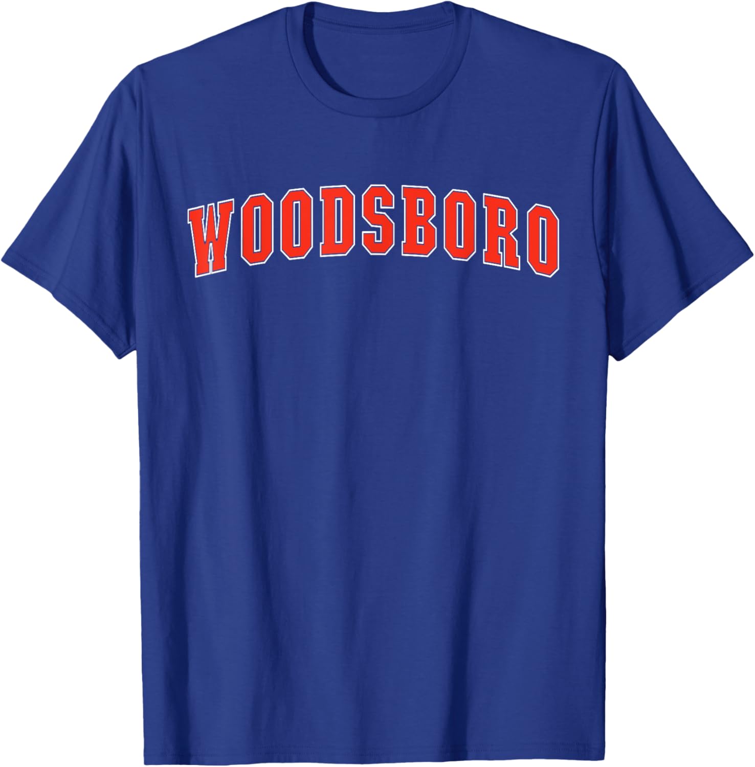 Woodsboro Texas TX College Style Red Text Woodsboro T-Shirt - T-Shirt | Royal