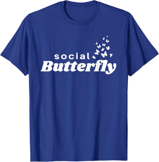 Social Butterfly Women's Men's & Kid's T-Shirt - T-Shirt | Royal