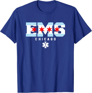 Chicago Illinois EMS Emergency Medical Services EMT Duty T-Shirt - T-Shirt | Royal