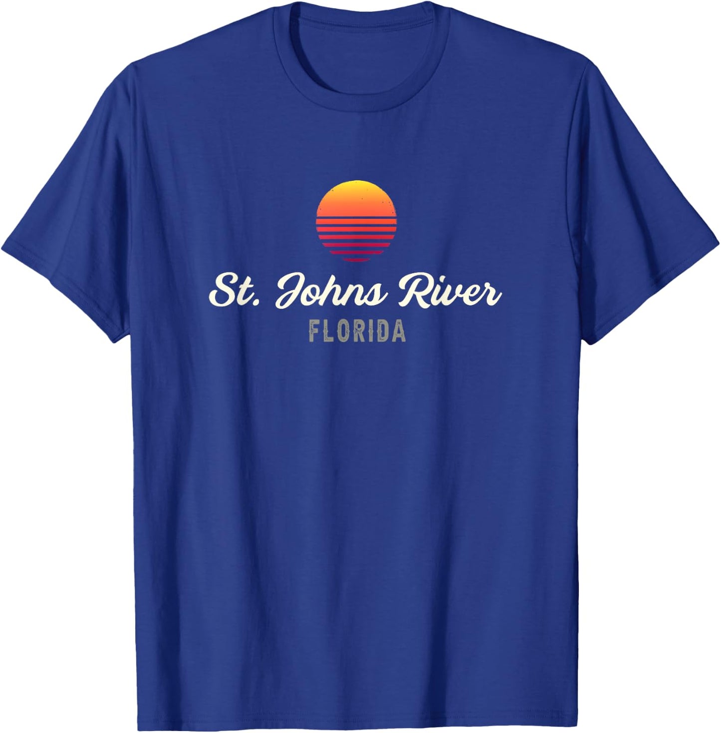 St. Johns River FLORIDA Bass Fishing T-Shirt - T-Shirt | Royal