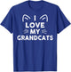I Love My Grandcats Funny Cat Grandparent Animal Lovers T-Shirt - T-Shirt | Royal