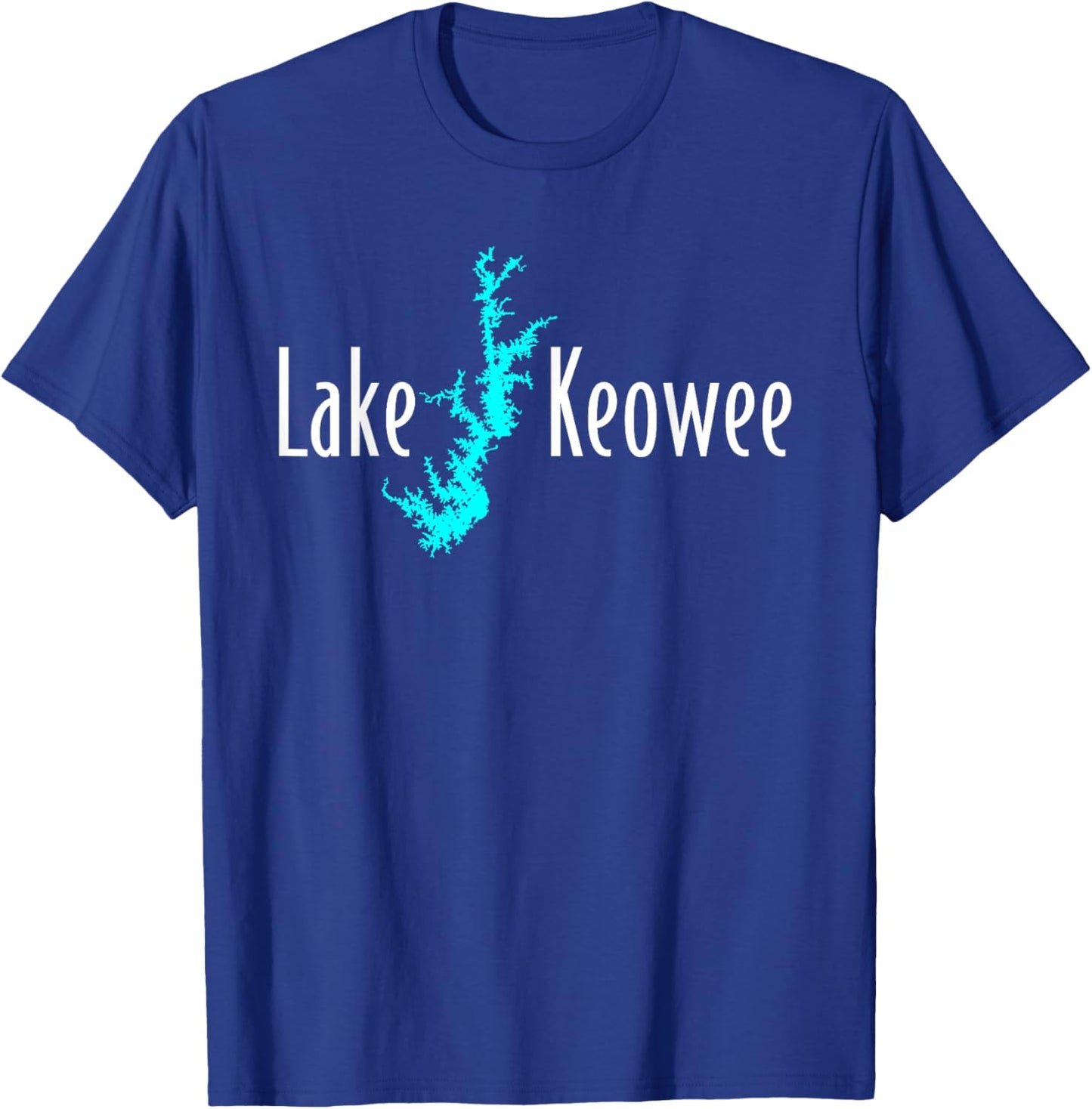 Minimalist Lake Keowee - South Carolina T-Shirt - T-Shirt | Royal