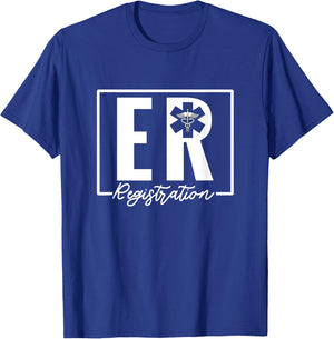 Emergency Registration ER Room patient Register Nursing T-Shirt - T-Shirt | Royal