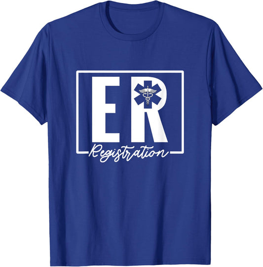 Emergency Registration ER Room patient Register Nursing T-Shirt - T-Shirt | Royal