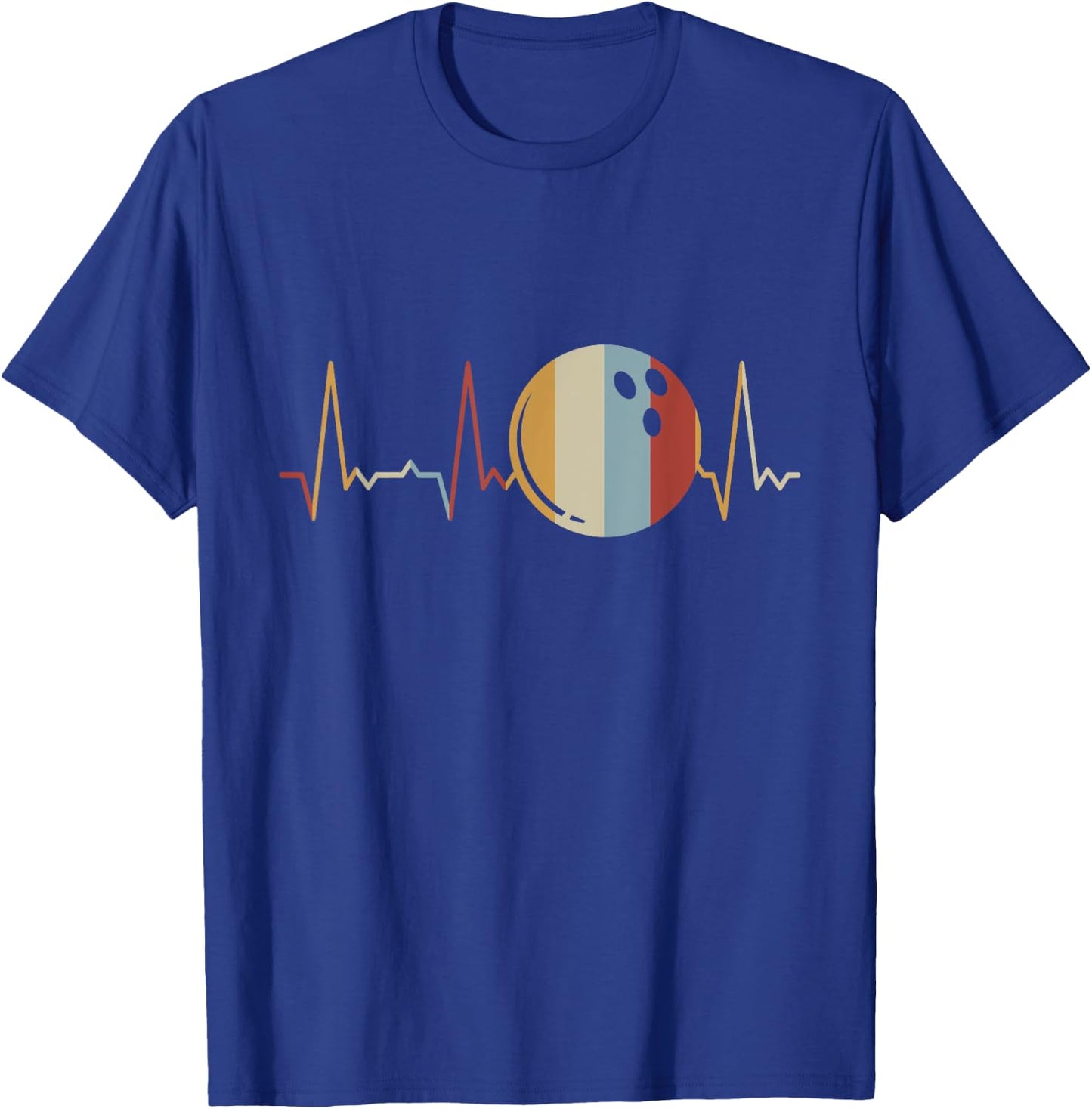 Heartbeat Bowling Ball T-Shirt - T-Shirt | Royal