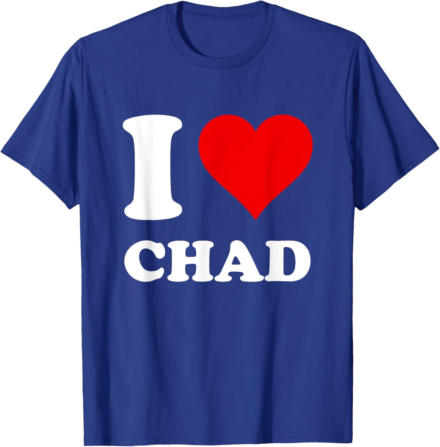 Red Heart I Love Chad T-Shirt - T-Shirt | Royal