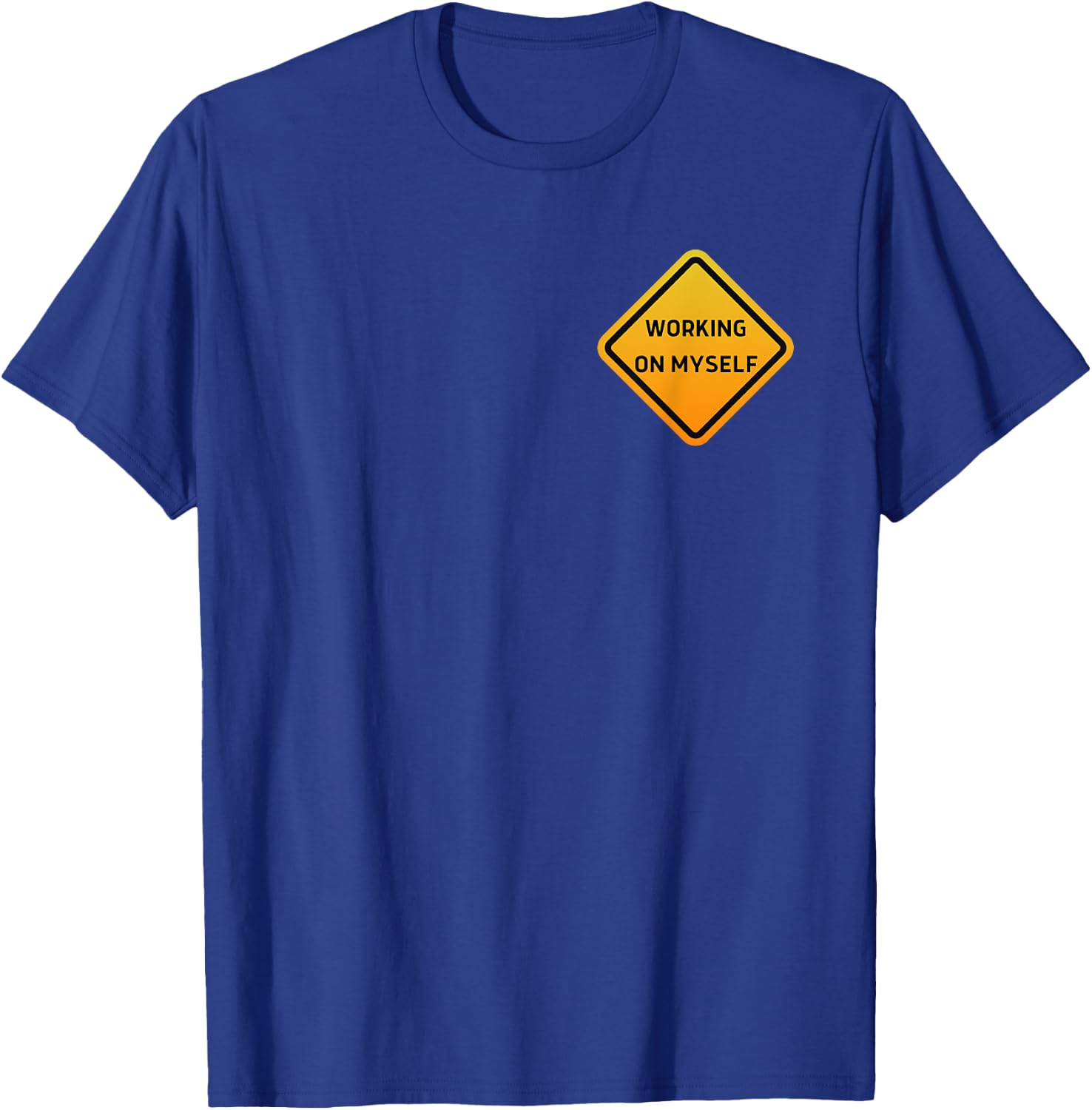 Gym Pump Cover Working on Myself Graphic T-Shirt - T-Shirt | Royal
