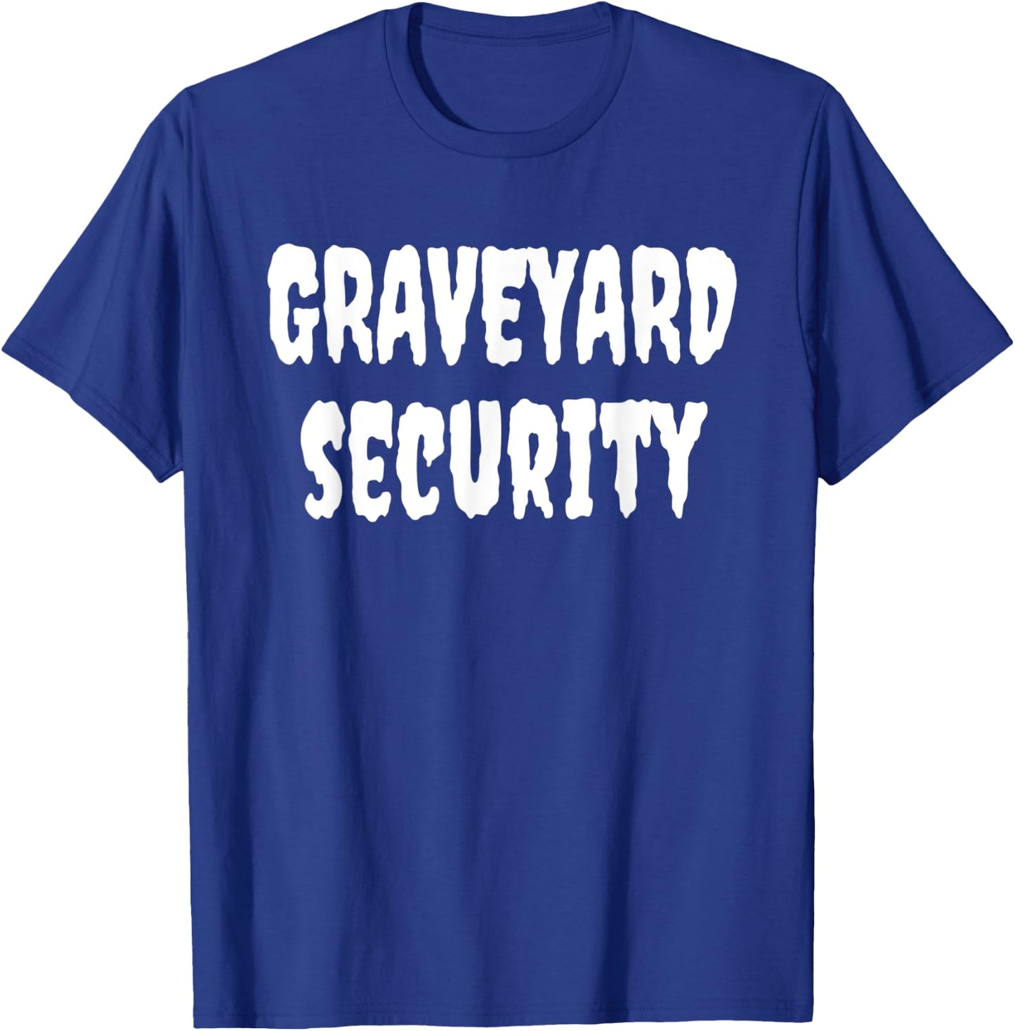 Halloween Graveyard Security Funny Zero Effort Lazy Costume T-Shirt - T-Shirt | Royal