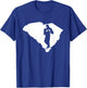 Bigfoot South Carolina State Pride Funny Sasquatch Love Map T-Shirt - T-Shirt | Royal