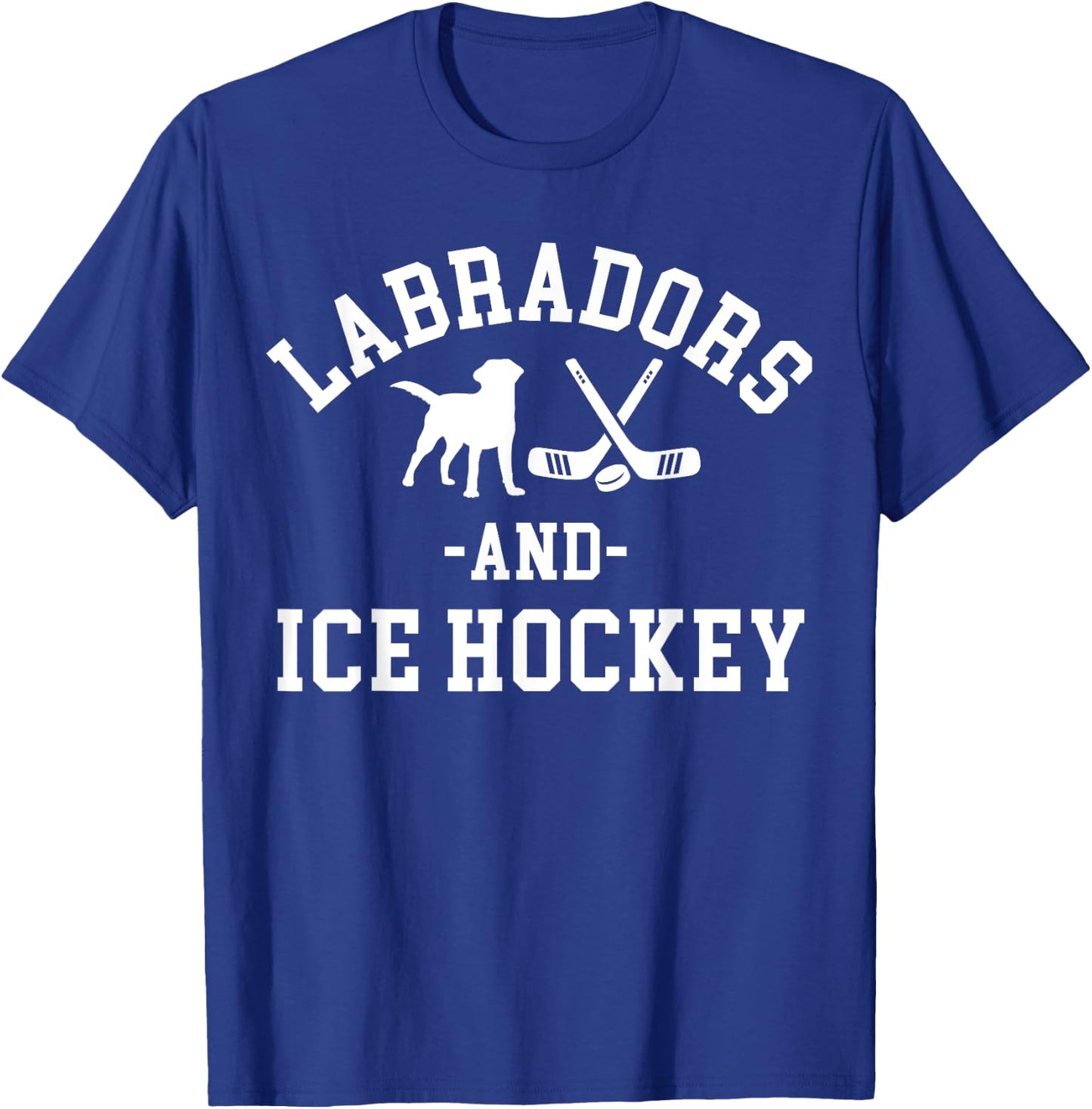 Black Yellow Chocolate Labs Ice Hockey Labrador Lab Mom Dad T-Shirt - T-Shirt | Royal