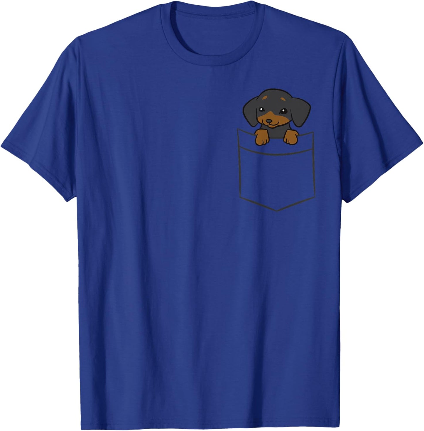 Dachshund Dog In Pocket Funny Dachshund T-Shirt - T-Shirt | Royal