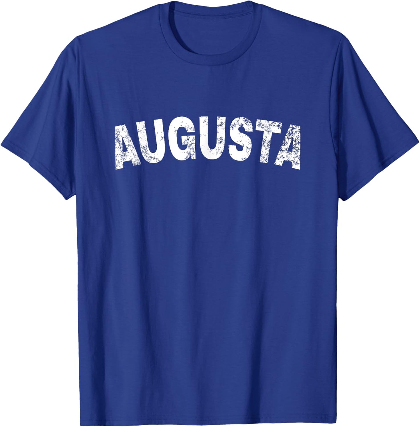Vintage Augusta White Text Apparel T-Shirt - T-Shirt | Royal