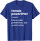 Female Girl Powerlifter Definition Funny Powerlifting T-Shirt - T-Shirt | Royal