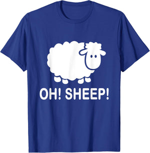 Oh Sheep Funny Sheep Farmer Pun T-Shirt - T-Shirt | Royal