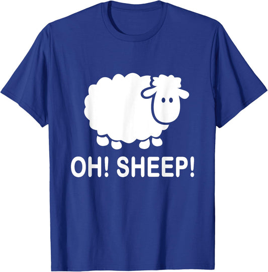Oh Sheep Funny Sheep Farmer Pun T-Shirt - T-Shirt | Royal