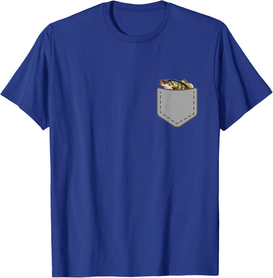 Funny Bass Fish In Your Pocket Fishing T-Shirt - T-Shirt | Royal