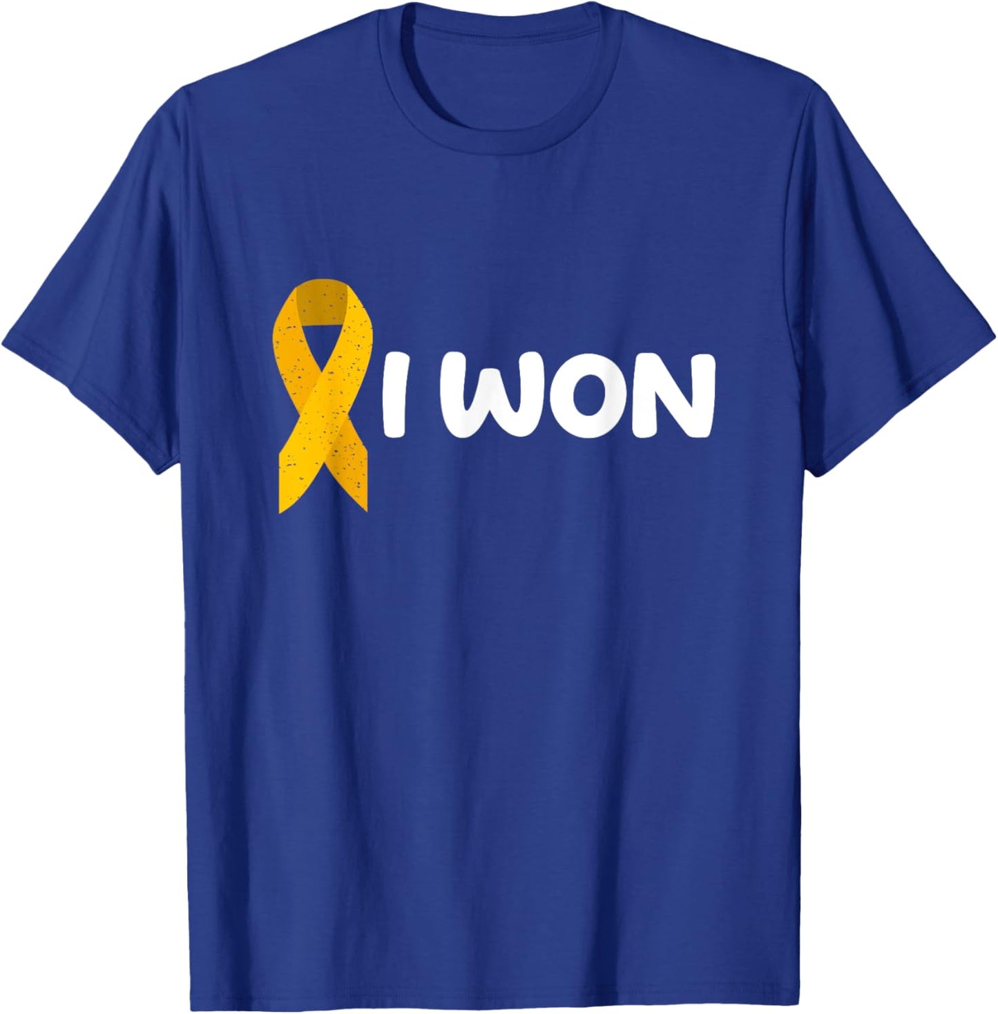 I Won! Appendix Cancer survivor. Amber ribbon T-Shirt - T-Shirt | Royal