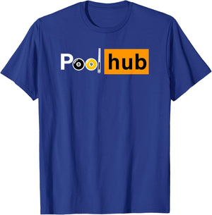 Funny Billiards Game - Pool Hub - Billiard Balls & Cue Stick T-Shirt - T-Shirt | Royal