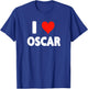 I Love Oscar - Heart T-Shirt - T-Shirt | Royal