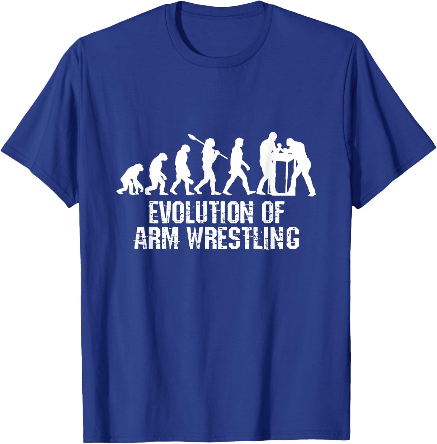 Evolution Of Arm Wrestling T-Shirt - T-Shirt | Royal