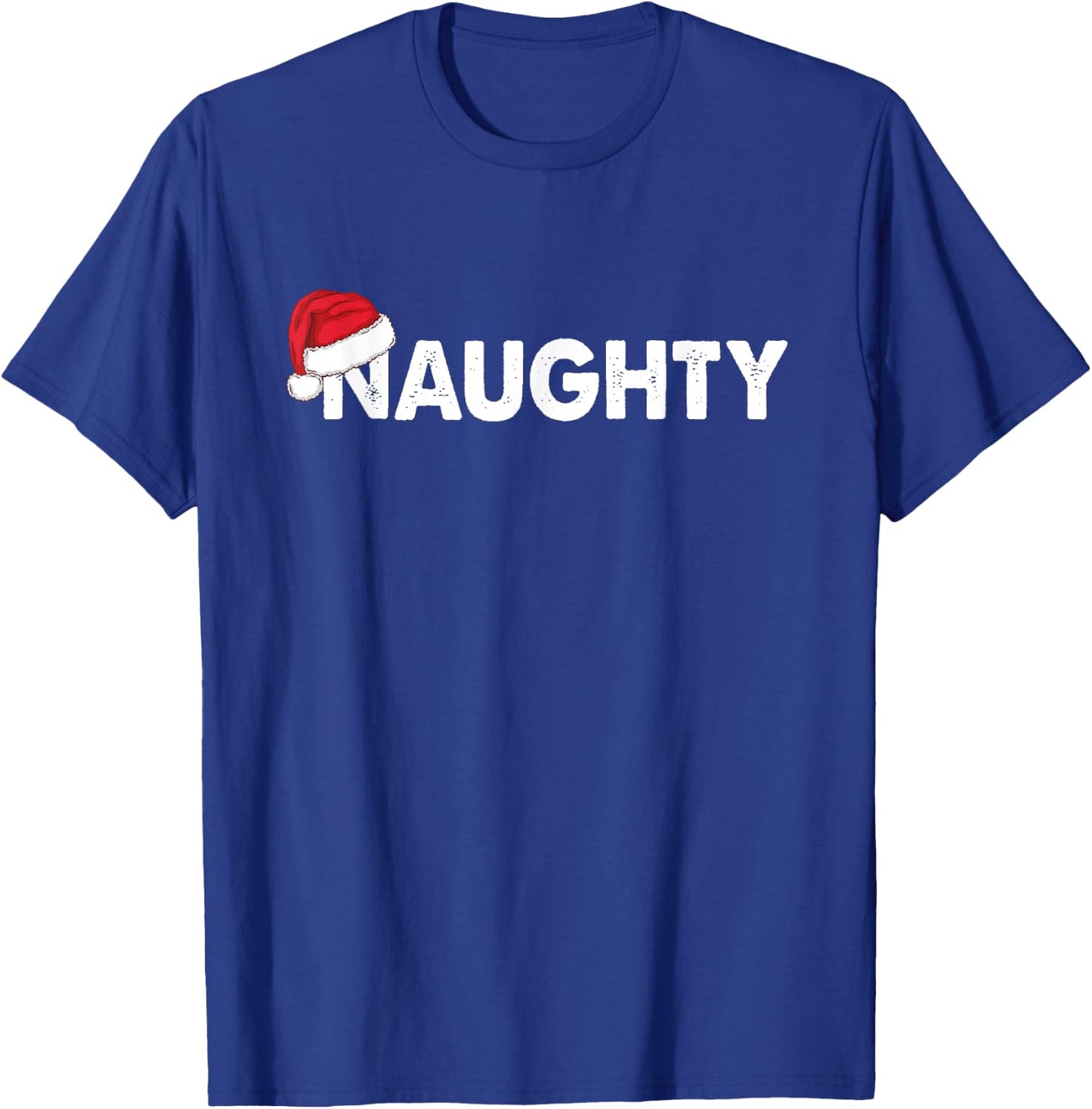 Couples Naughty or Nice Black Naughty or Nice Matching Christmas Couples - Small - -Adults T-Shirt - T-Shirt | Royal
