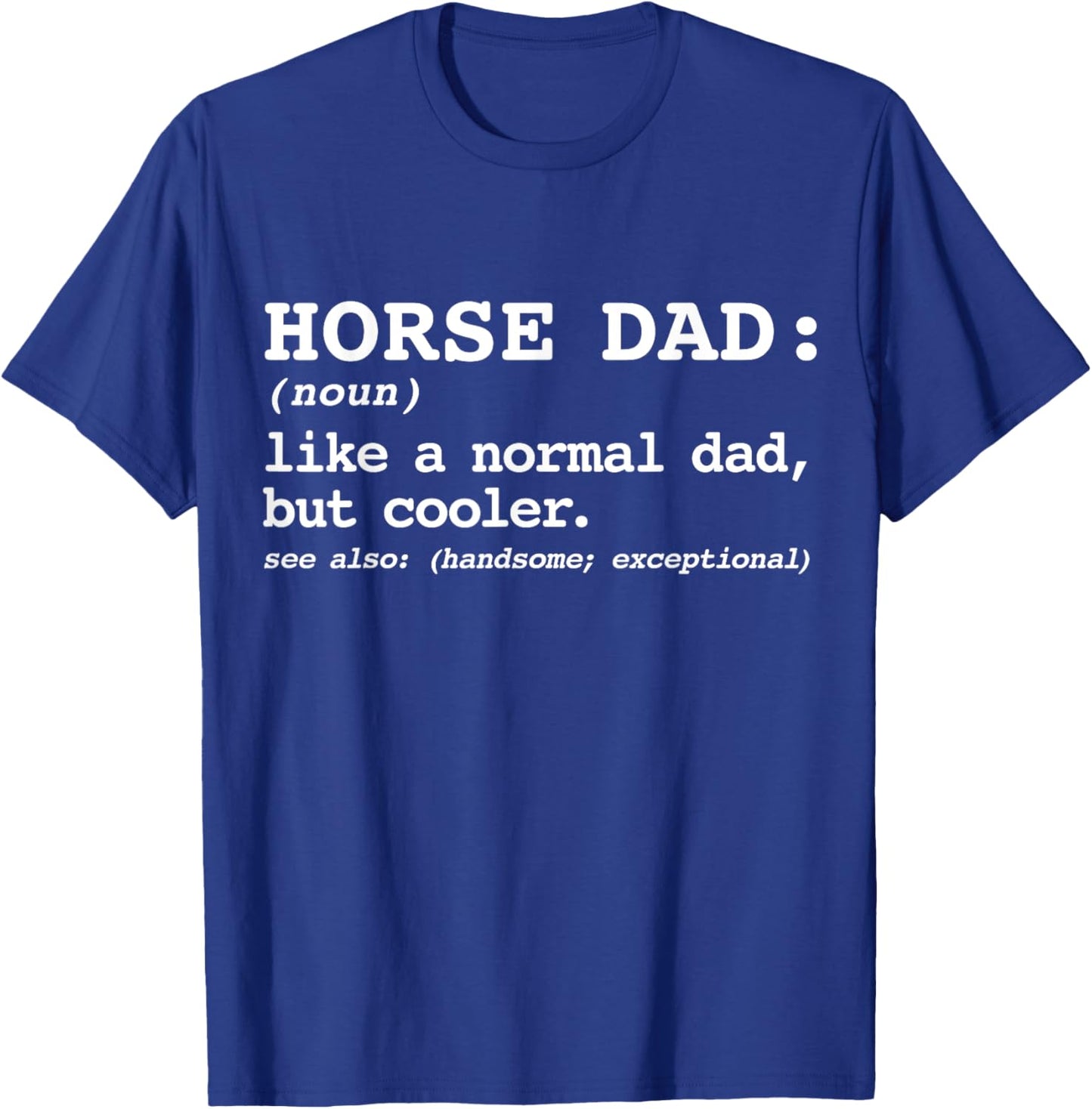 MAD LABS Dad's with Horses, Equestrian Lover Horse Dad T-Shirt - T-Shirt | Royal