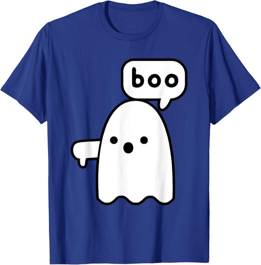 Thumbs Down Ghost Screaming Boo Disapproval Ghost halloween T-Shirt - T-Shirt | Royal