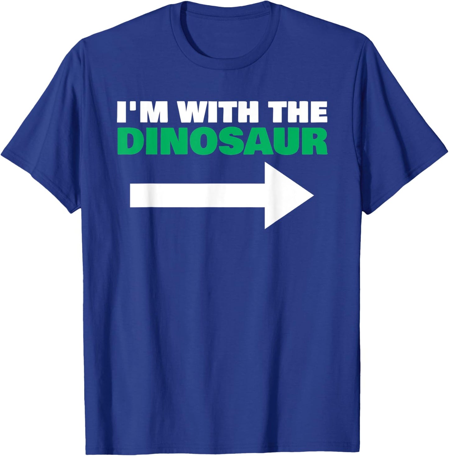 I'm With The Dinosaur Fun Matching Halloween Couple Costume T-Shirt - T-Shirt | Royal