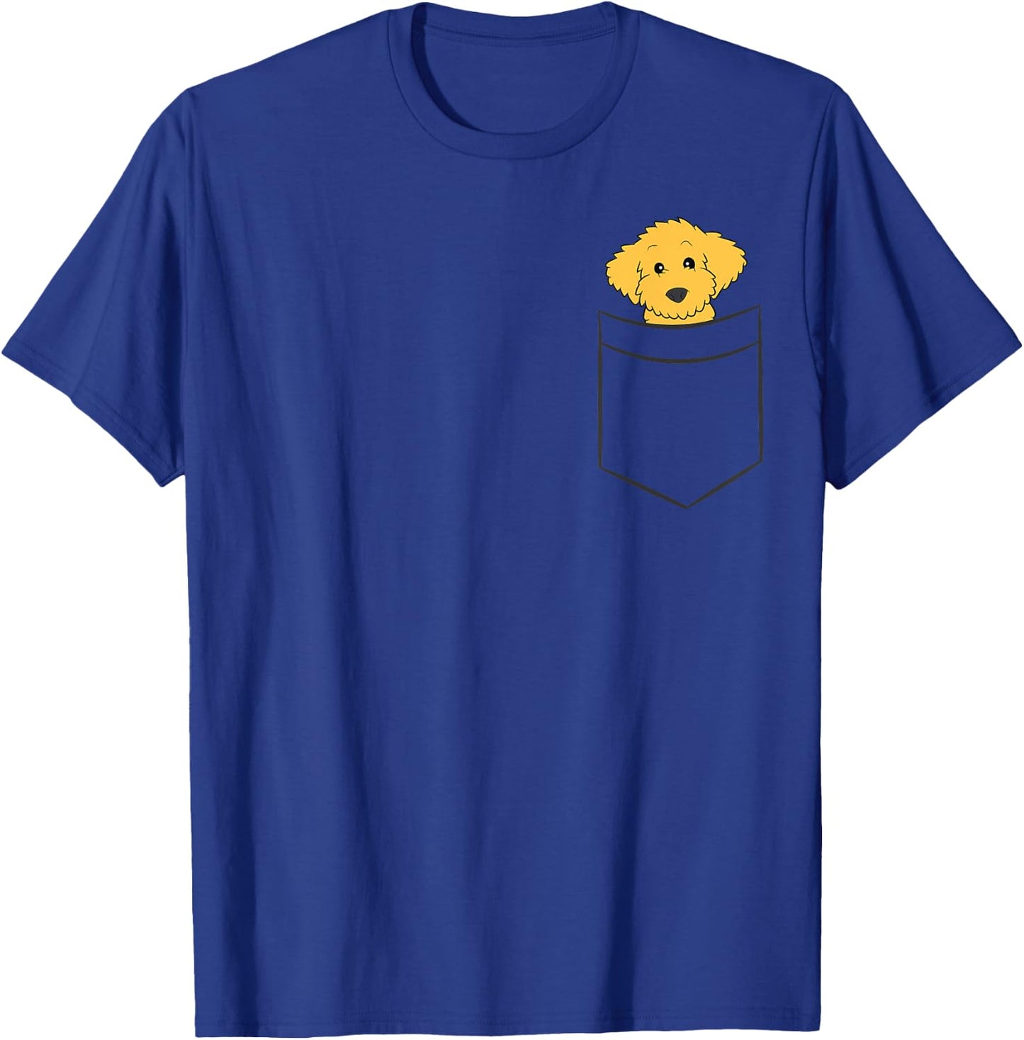 Goldendoodle Dog In Pocket Funny Goldendoodle Women Girls Kids T-Shirt - T-Shirt | Royal