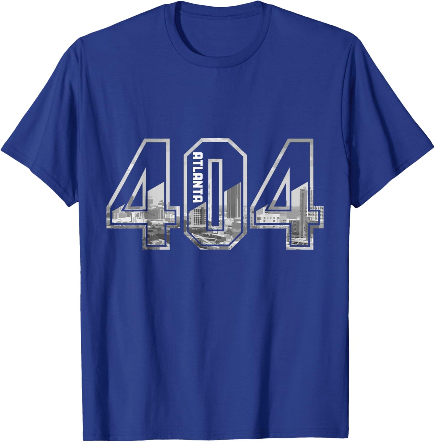 Atlanta Georgia ATL 404 Area Code Pride Skyline Vintage T-Shirt - T-Shirt | Royal