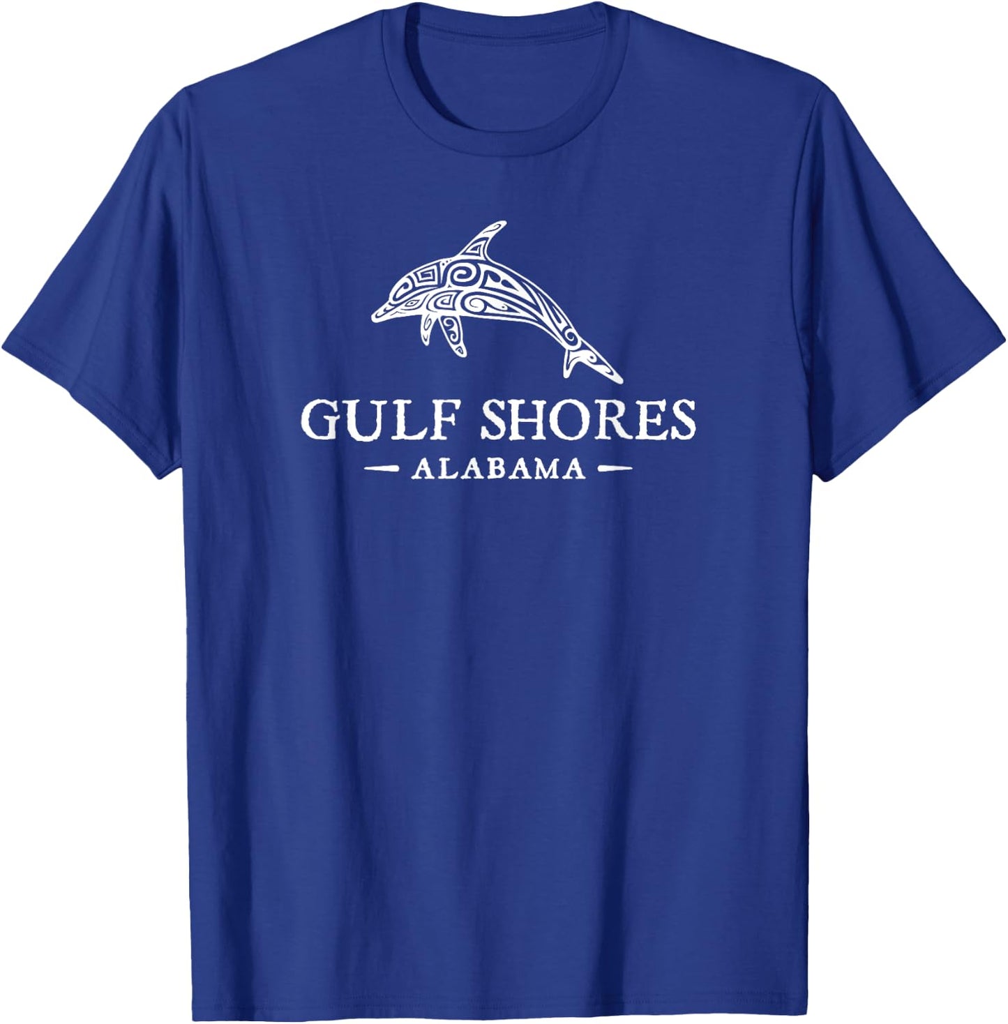 Gulf Shores Alabama Retro Dolphin Travel Vacation Souvenir T-Shirt - T-Shirt | Royal