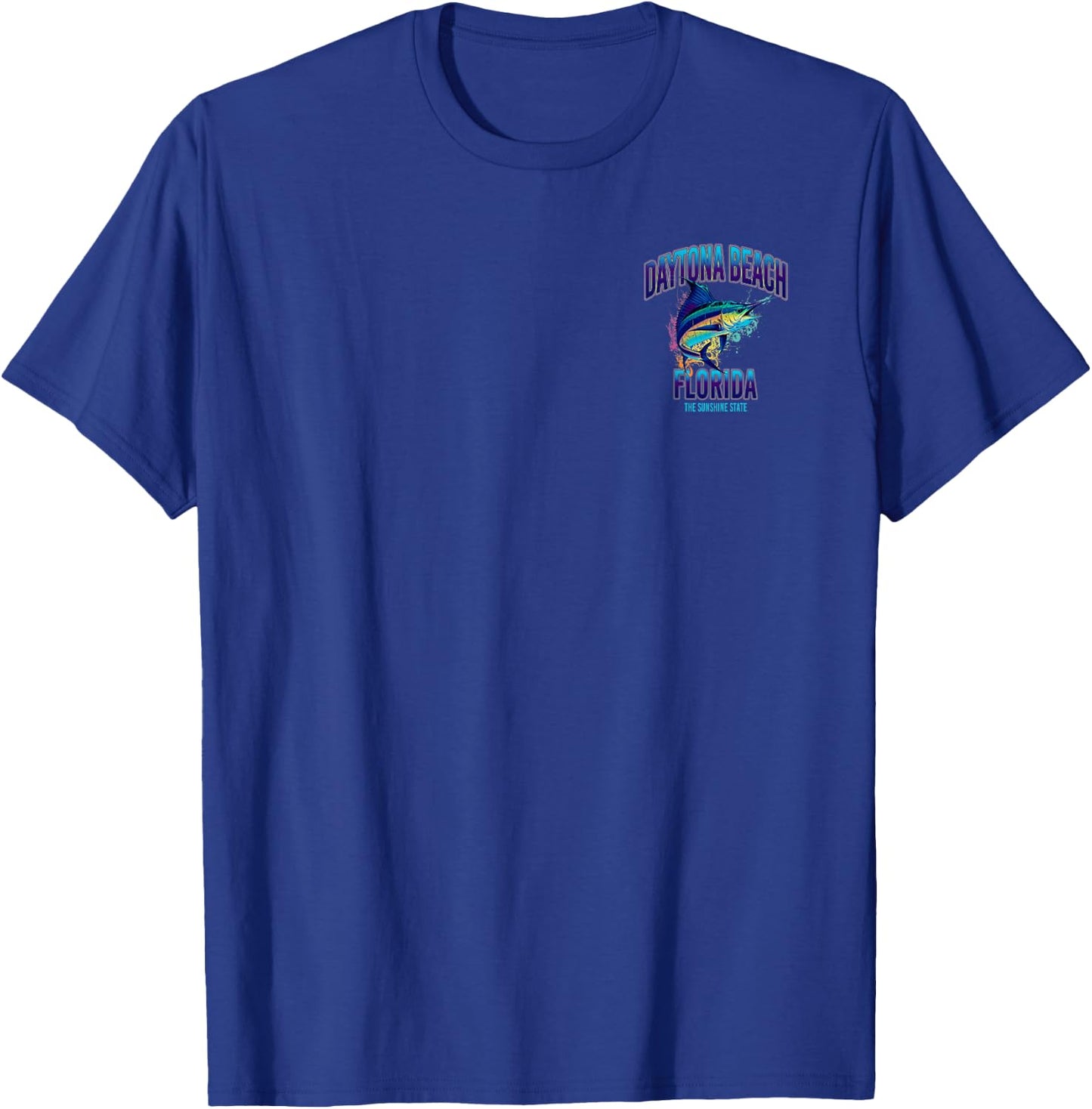 Vintage Daytona Beach Florida Retro FL Front & Back T-Shirt - T-Shirt | Royal