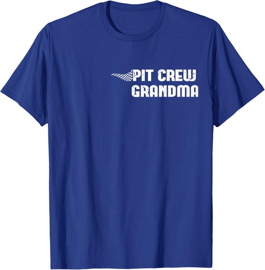 Pit Crew Grandma Racing Car Family Matching Birthday Party T-Shirt - T-Shirt | Royal