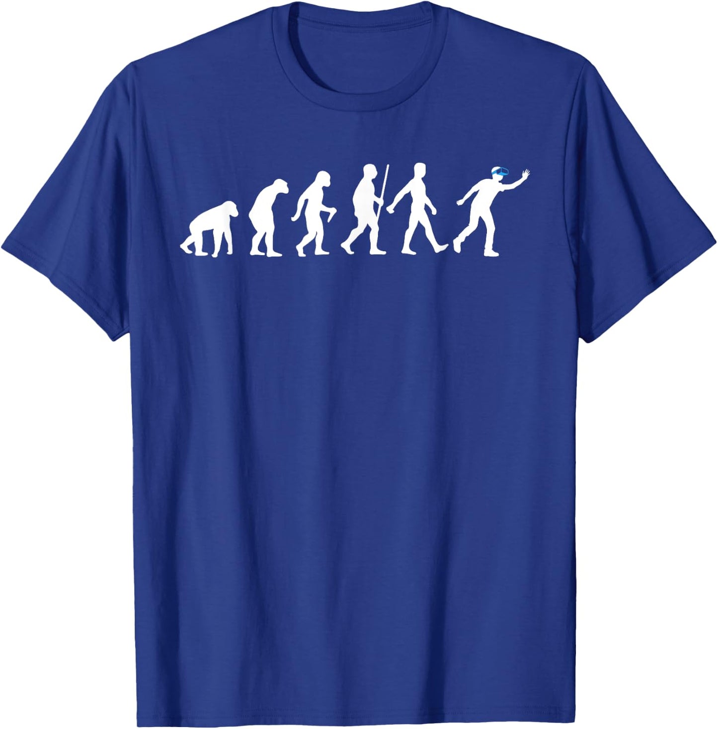 Cool Virtual Reality Women Gaming VR Gamer Evolution T-Shirt - T-Shirt | Royal
