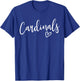 Cardinals School Cardinals Sports Team Women's Cardinals T-Shirt - T-Shirt | Royal