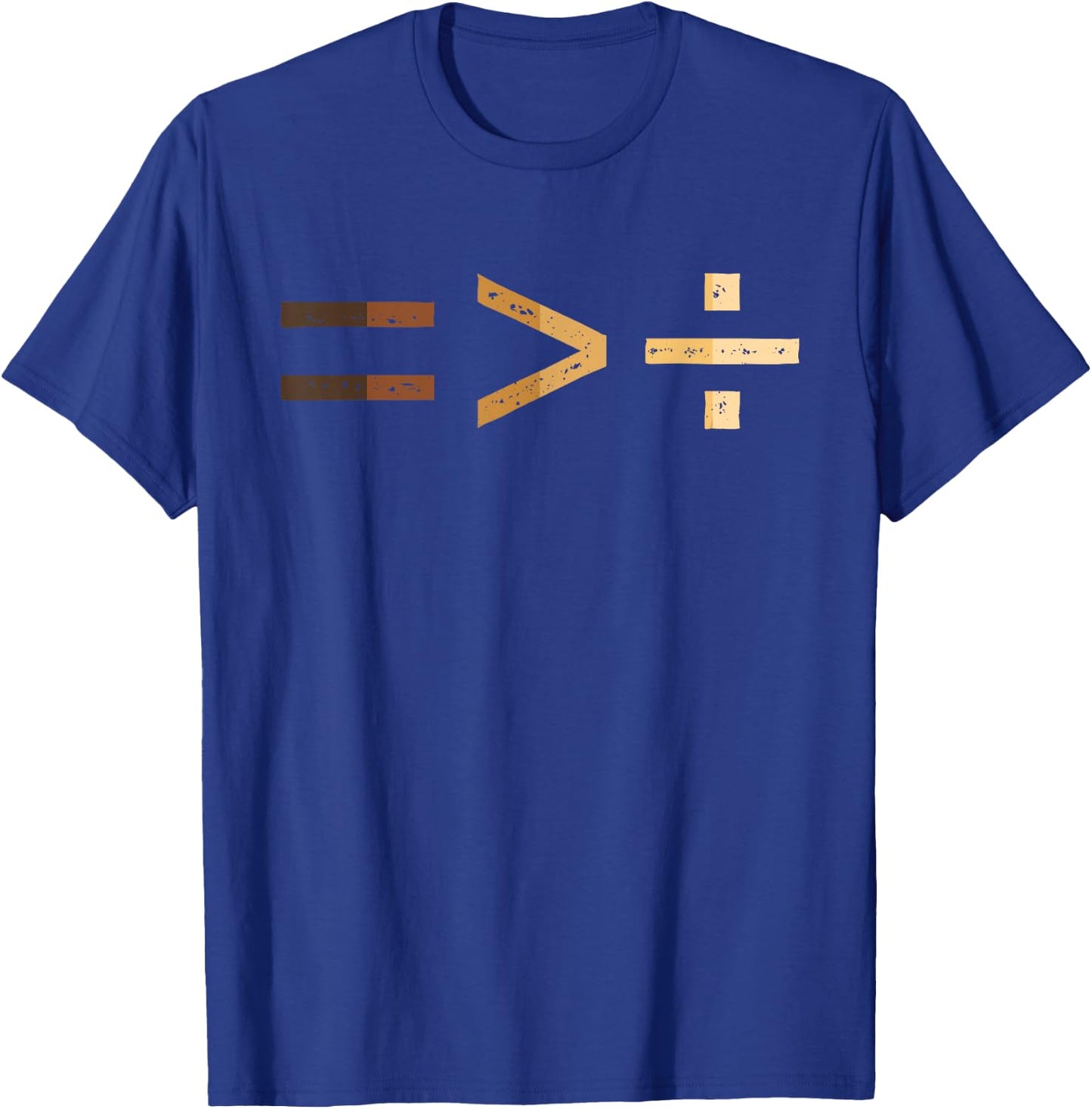 Equality Is Greater Than Division Black History Month Math T-Shirt - T-Shirt | Royal