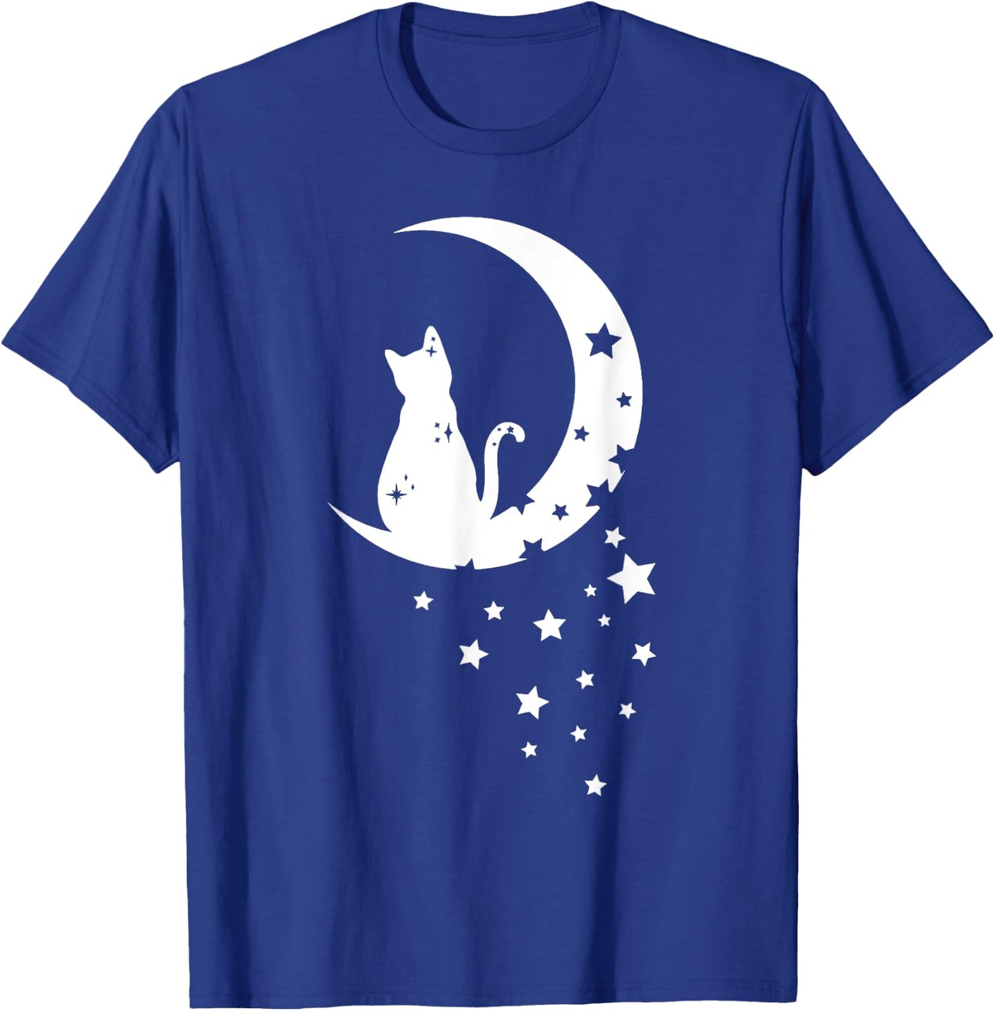 Cat Moon Star For Cat Lovers Kid Men Women T-Shirt - T-Shirt | Royal