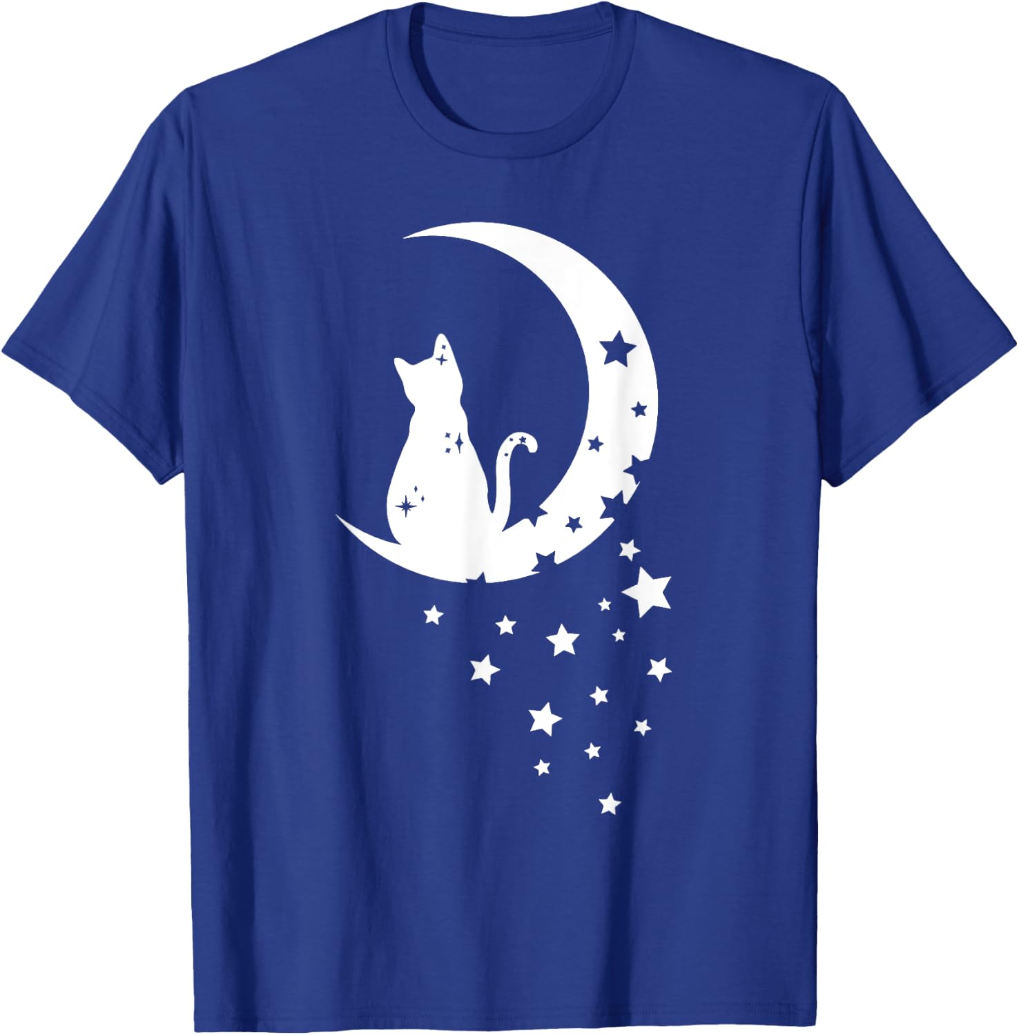 Cat Moon Star For Cat Lovers Kid Men Women T-Shirt - T-Shirt | Royal