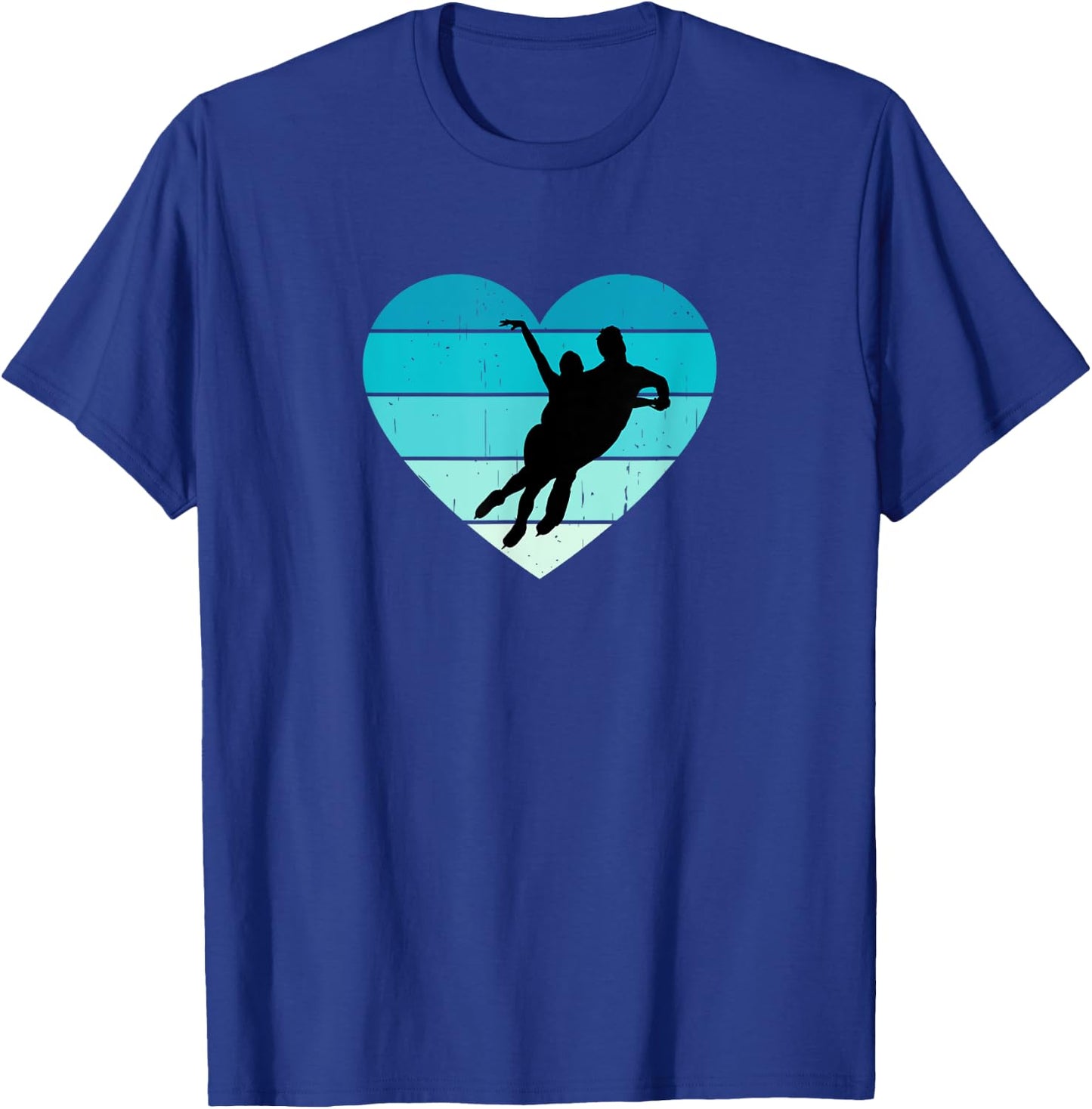 I Love Ice Dancing Winter Sports Ice Skates Figure Skating T-Shirt - T-Shirt | Royal