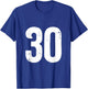 Number 30 T-Shirt - T-Shirt | Royal