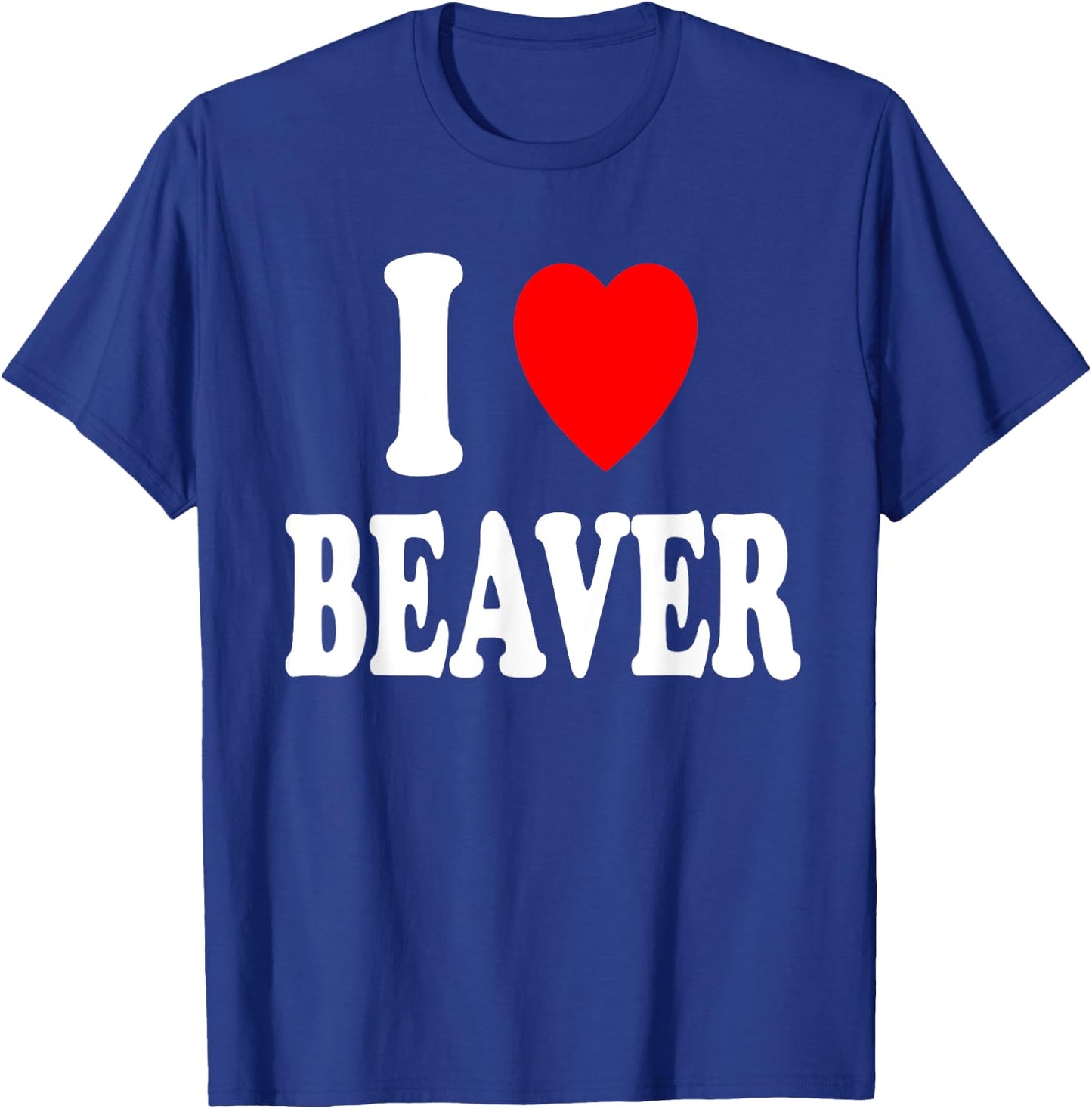 I Heart (Love) Beaver T-Shirt - T-Shirt | Royal