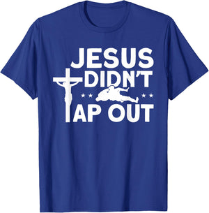 Jiu Jitsu Vintage Jesus Didn't Tap Out T-Shirt - T-Shirt | Royal