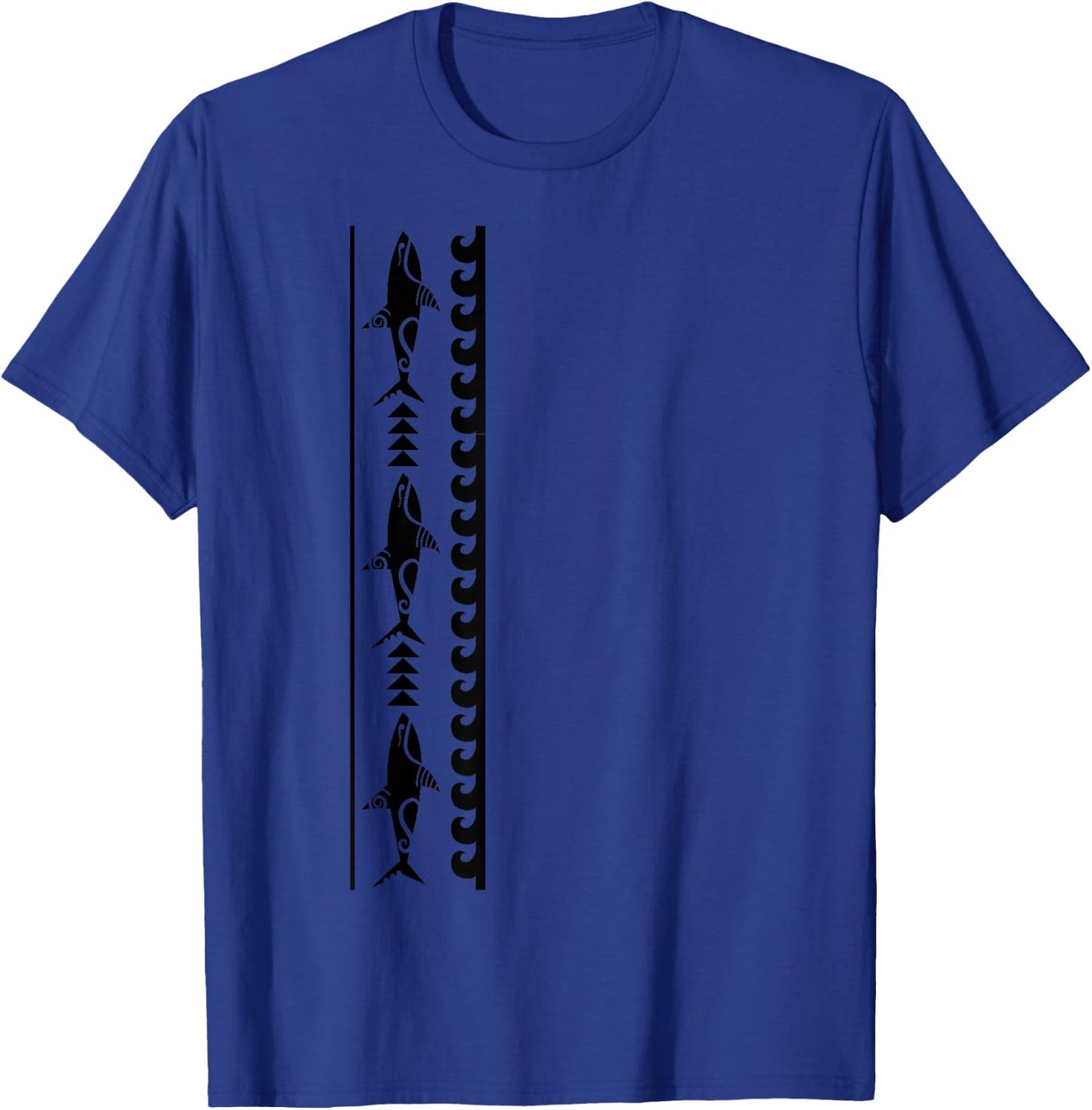 Shark Pattern New Zealand Symbol Haka Culture Maori Tribal T-Shirt - T-Shirt | Royal