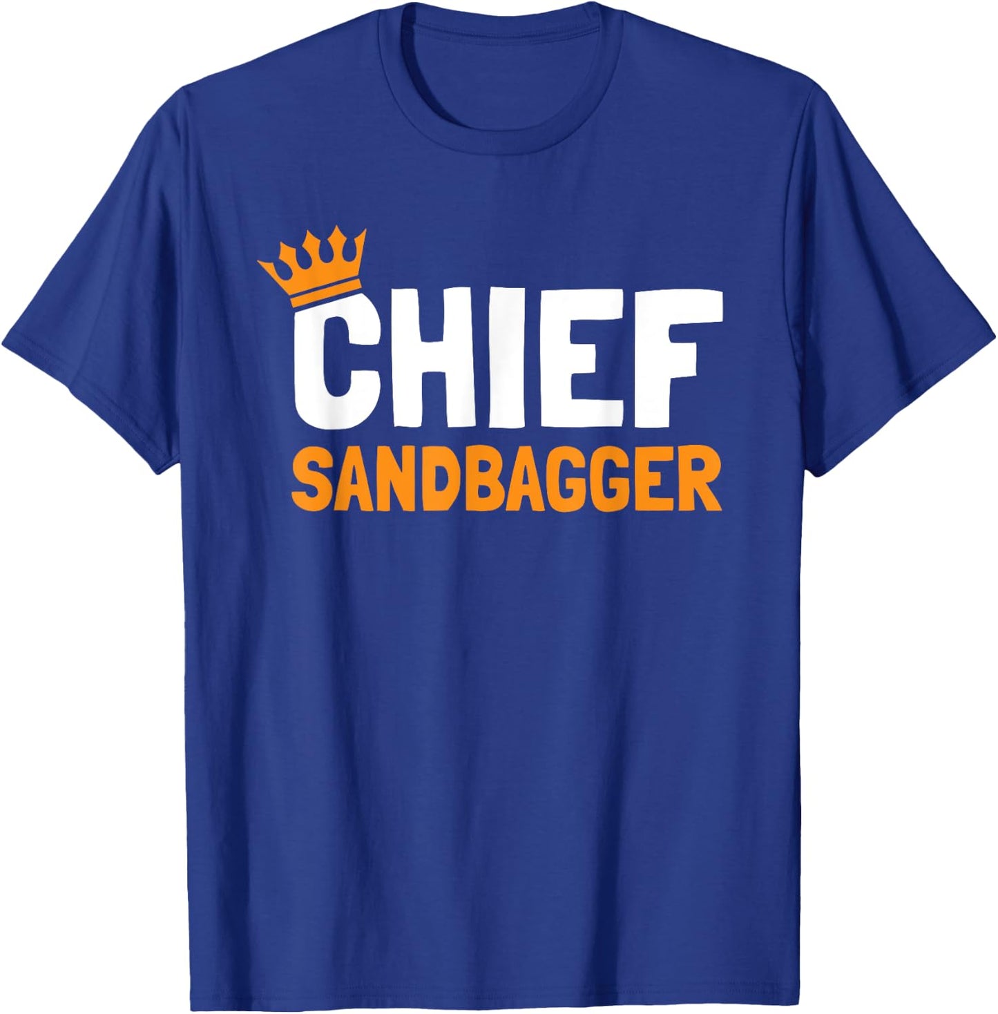 Chief Sandbagger Golf - -Adults, Black, Small T-Shirt - T-Shirt | Royal