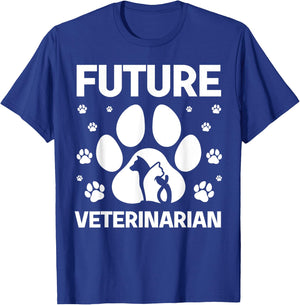 Cool Future Veterinarian Art Women Kids Veterinary T-Shirt - T-Shirt | Royal