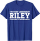 Riley Surname Funny Team Family Last Name Riley T-Shirt - T-Shirt | Royal