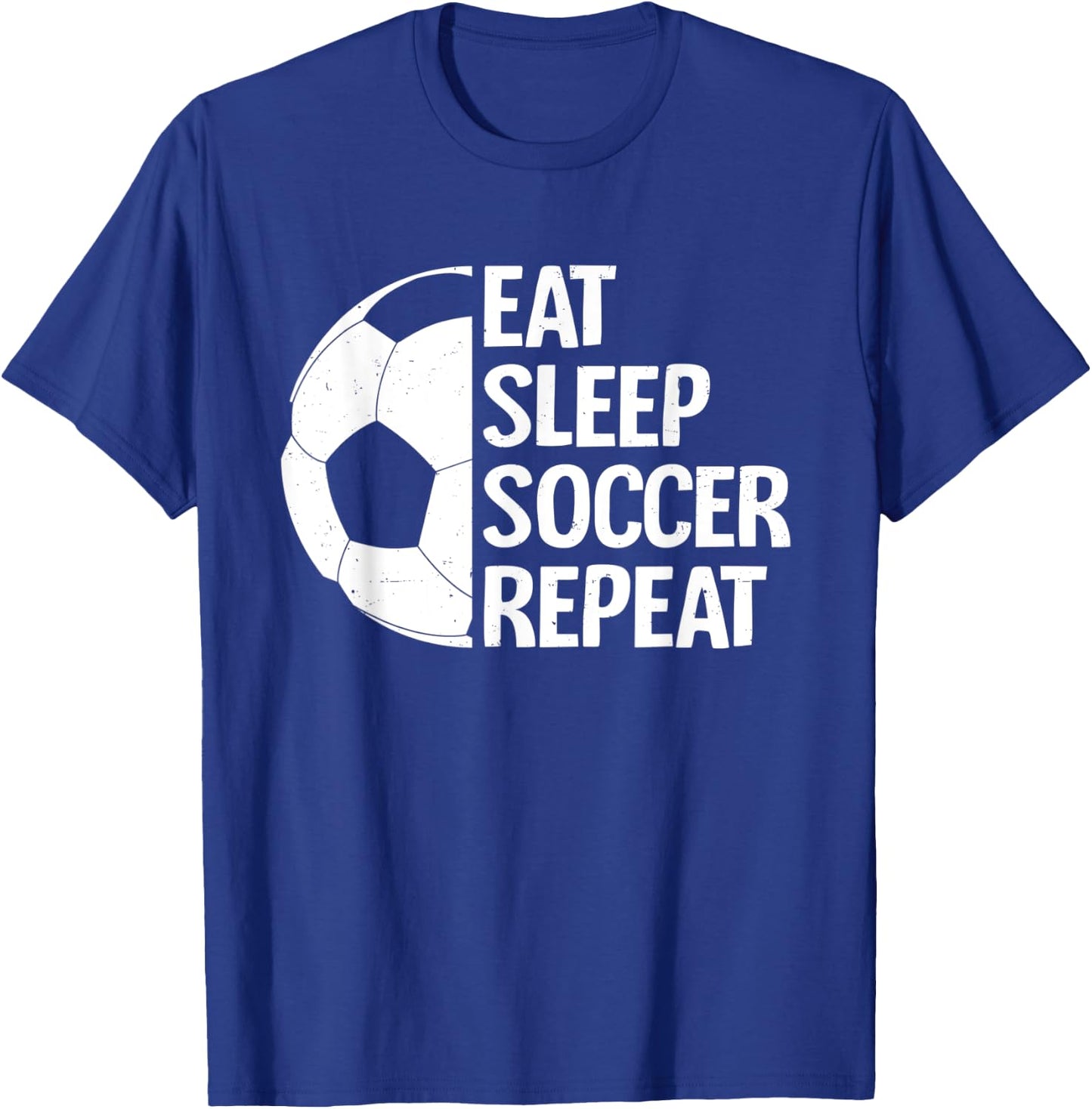 Eat Sleep Soccer Repeat Funny Soccer Player Men Boys T-Shirt - T-Shirt | Royal
